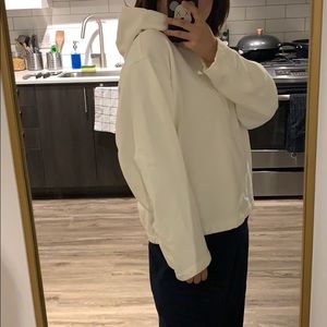 Uniqlo U White Structured Hoodie